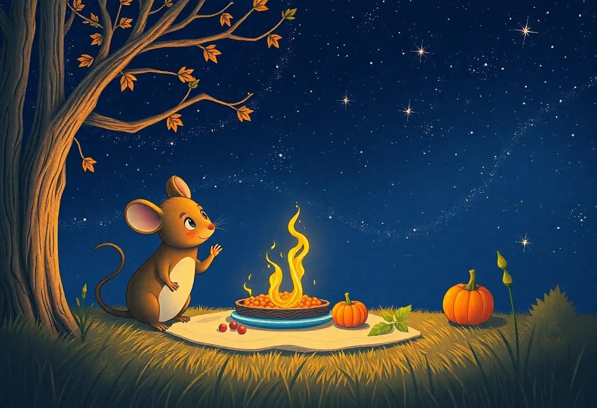 The Quiet Moment of Thanks Under a Starry Sky