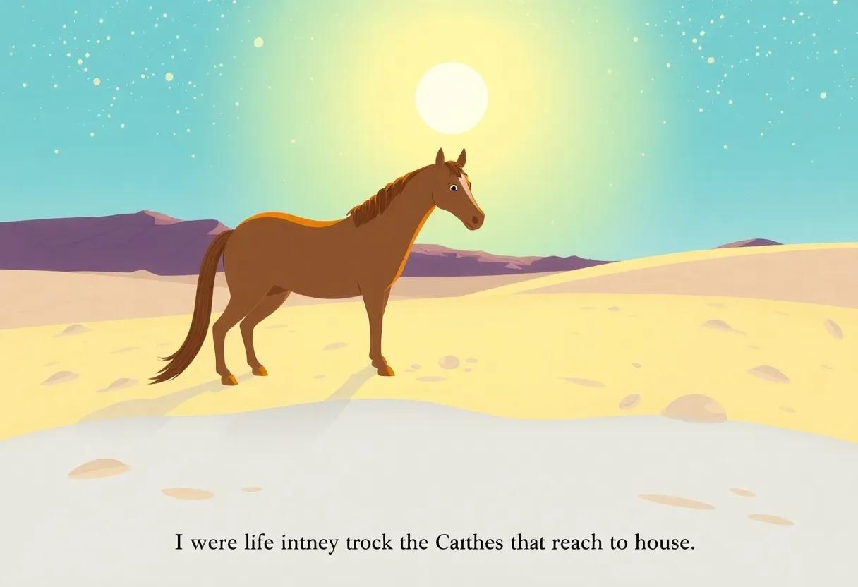 The horse Stumbles Upon the Glimmering Sandbed