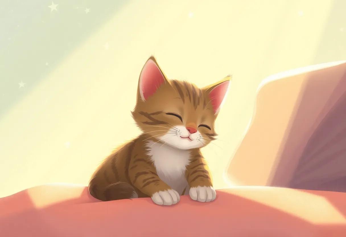 Soft Whiskers twitching in the‌ Glow ​of Warm Light