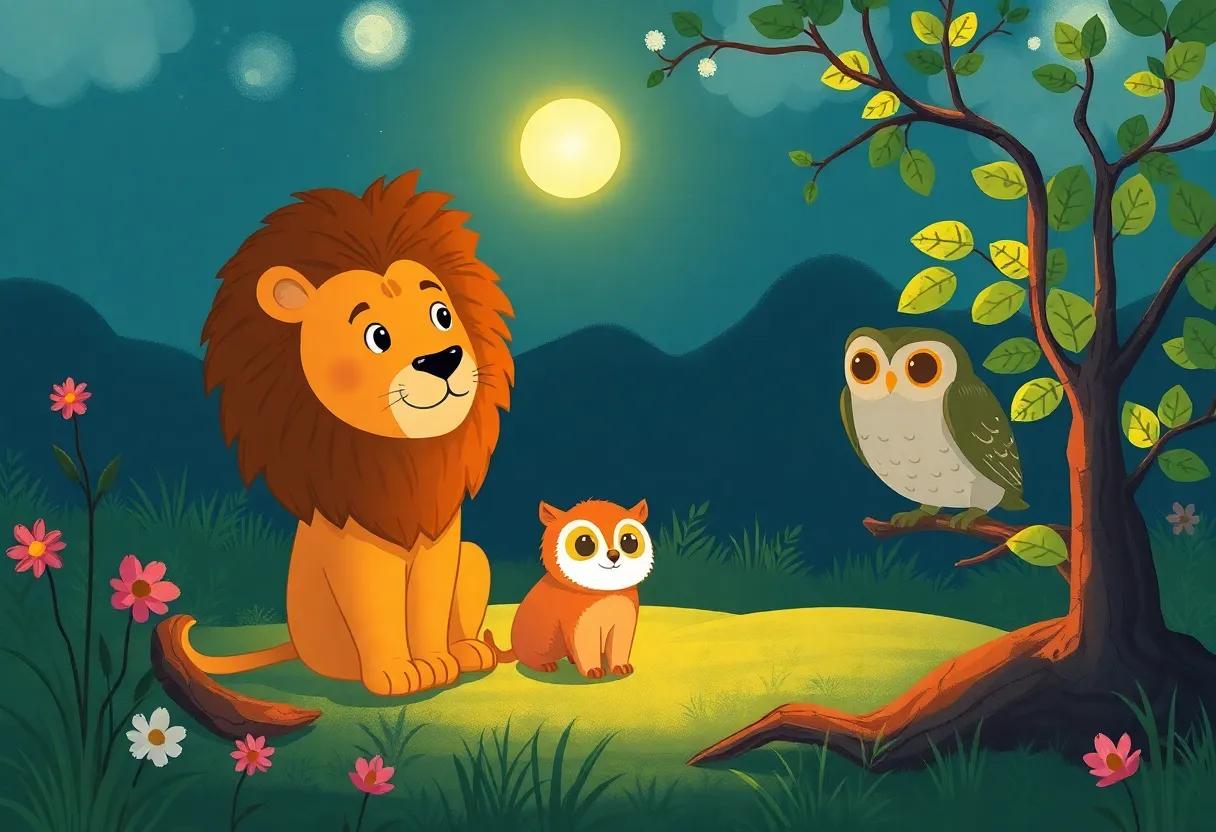 Meeting the Wise Owl with Glittering eyes
