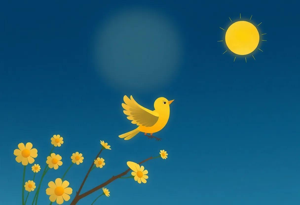 The Little Bird's First Sunny Letter Takes Flight