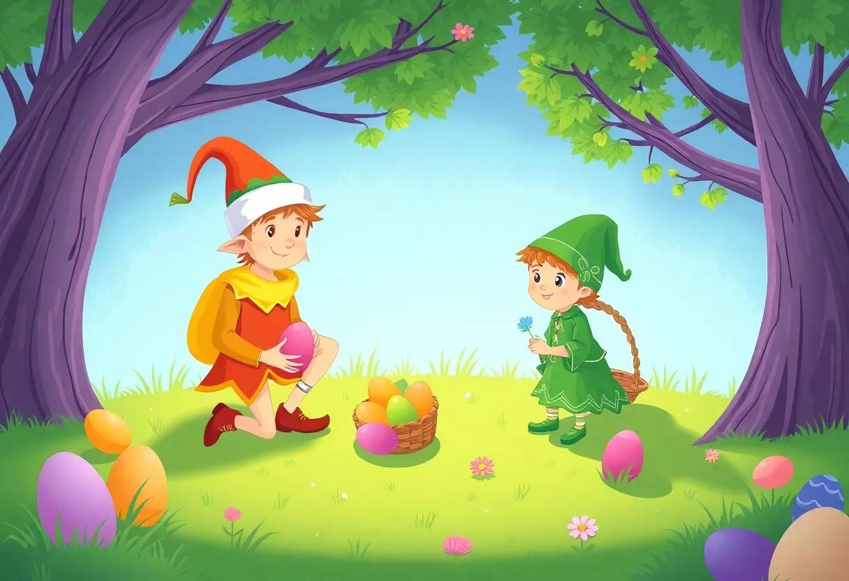 The little Elf Prepares ‍His‌ Colorful Basket