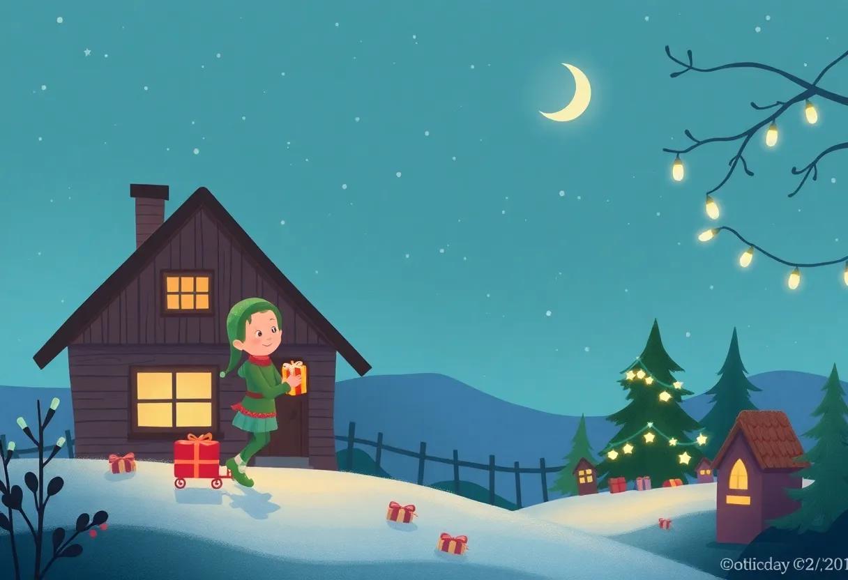 The Cozy Village Lights Flickering Asleep