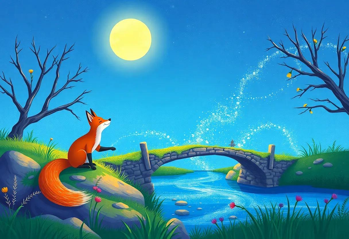 The Magical Bridge Over the Shimmering ⁢Stream
