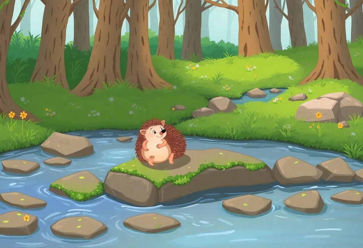 Crossing the Babbling Brook on Mossy Stones
