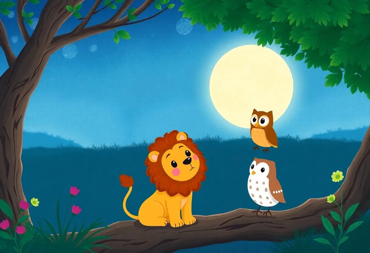 A Friendly Owl's Advice Beneath the Moonlight