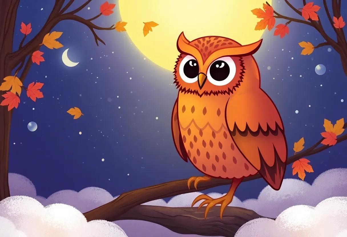 The Little Owl Awakens as twilight Falls