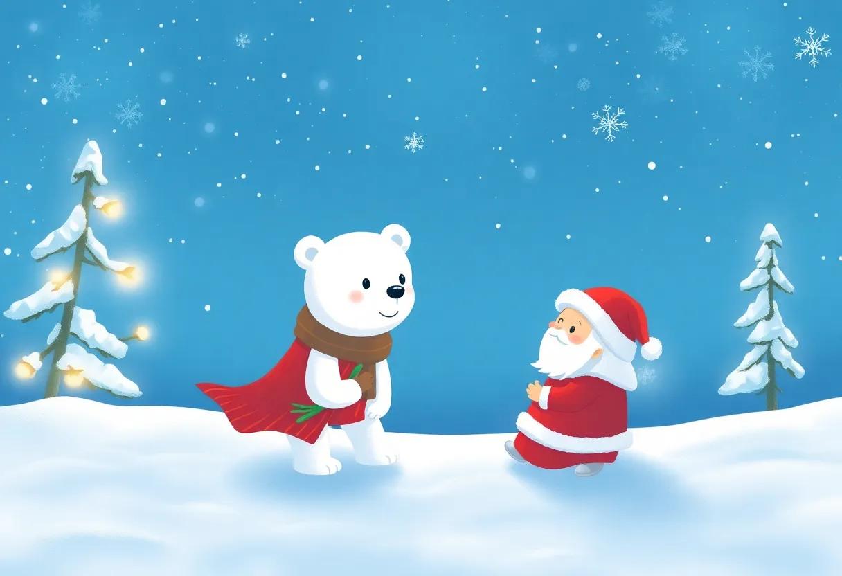 the Little Polar Bear Sets Off on a Sparkling Snowy adventure