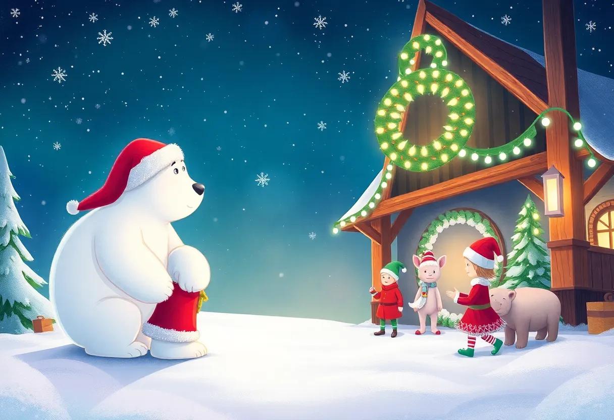 The Magical Workshop filled with Dancing Elves and Twinkling Lights