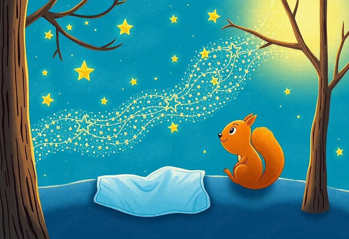 A Cozy Rest‌ Beneath the Glittering Sky