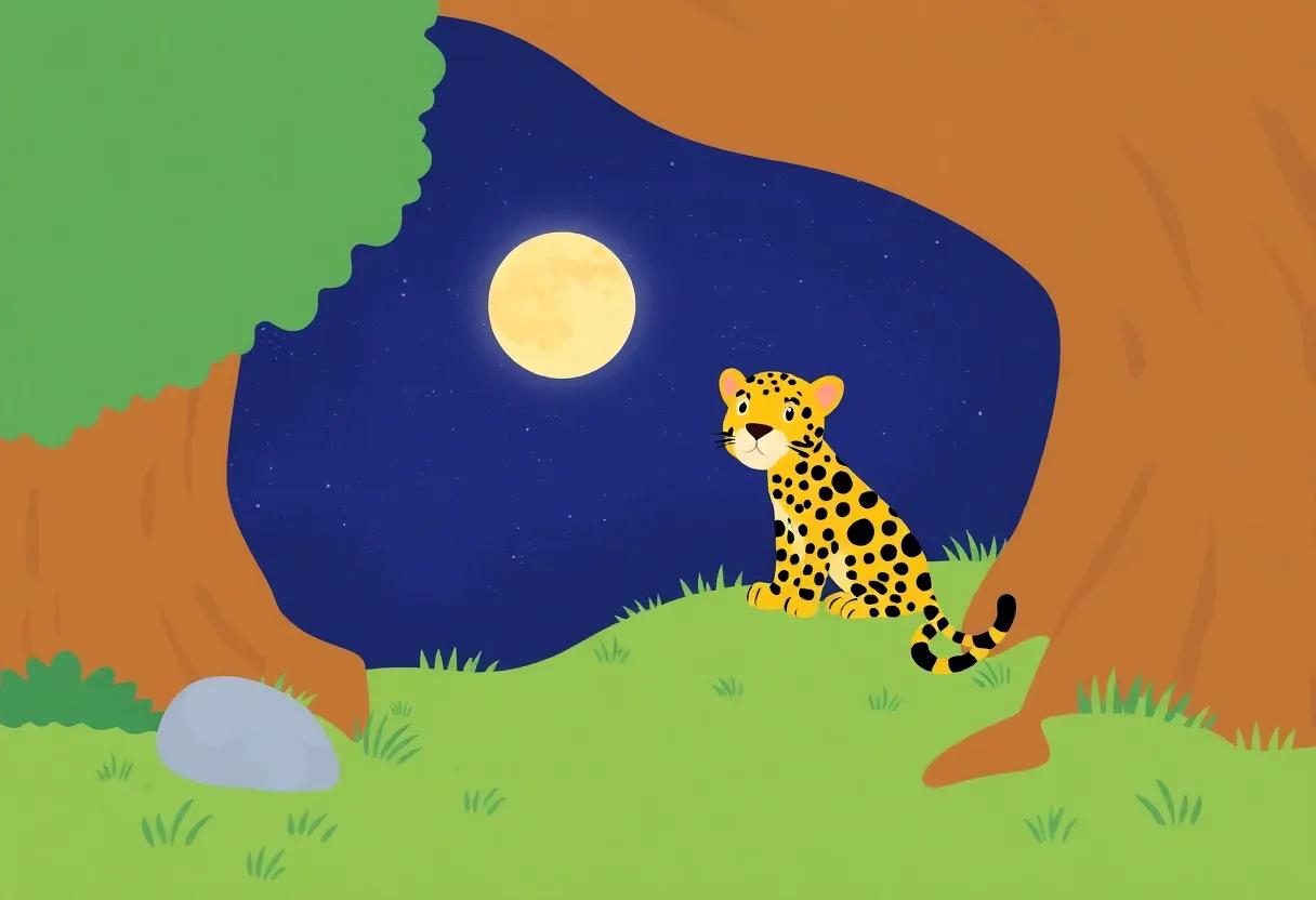 The Leopard Notices Something Unusual in the Moonlight