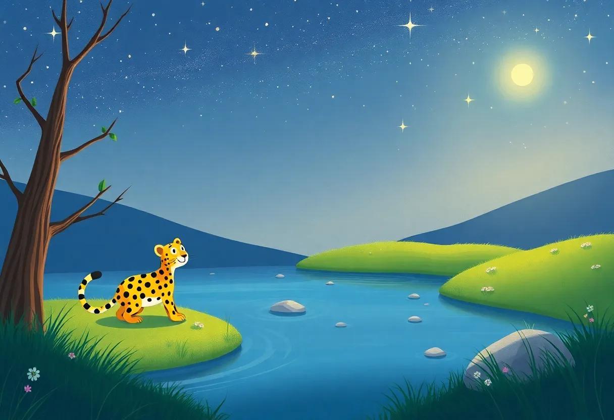 Crossing ⁣the ⁤Gentle Stream Under Starry Skies