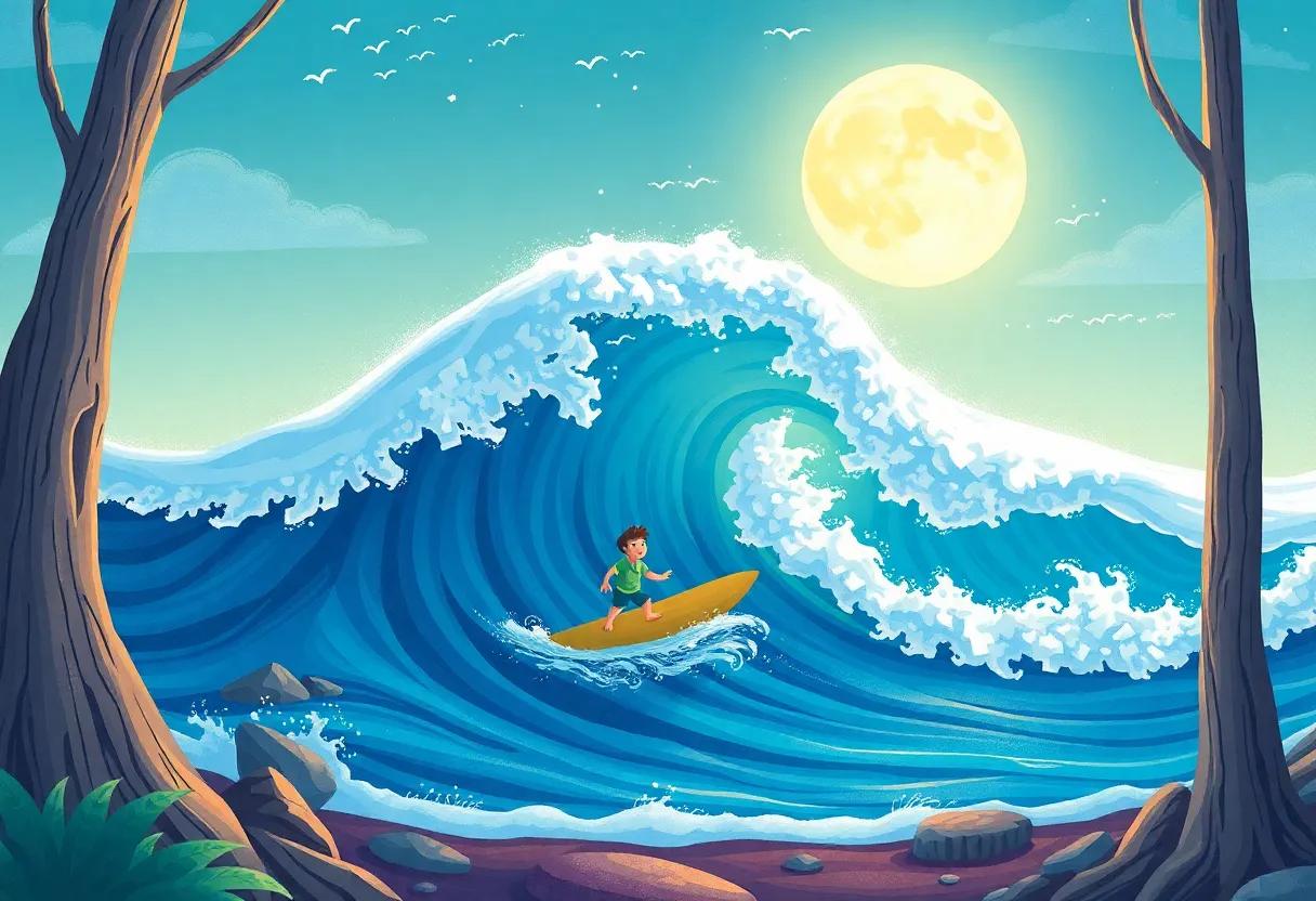 The Magical Glow of the Moonlit Waves