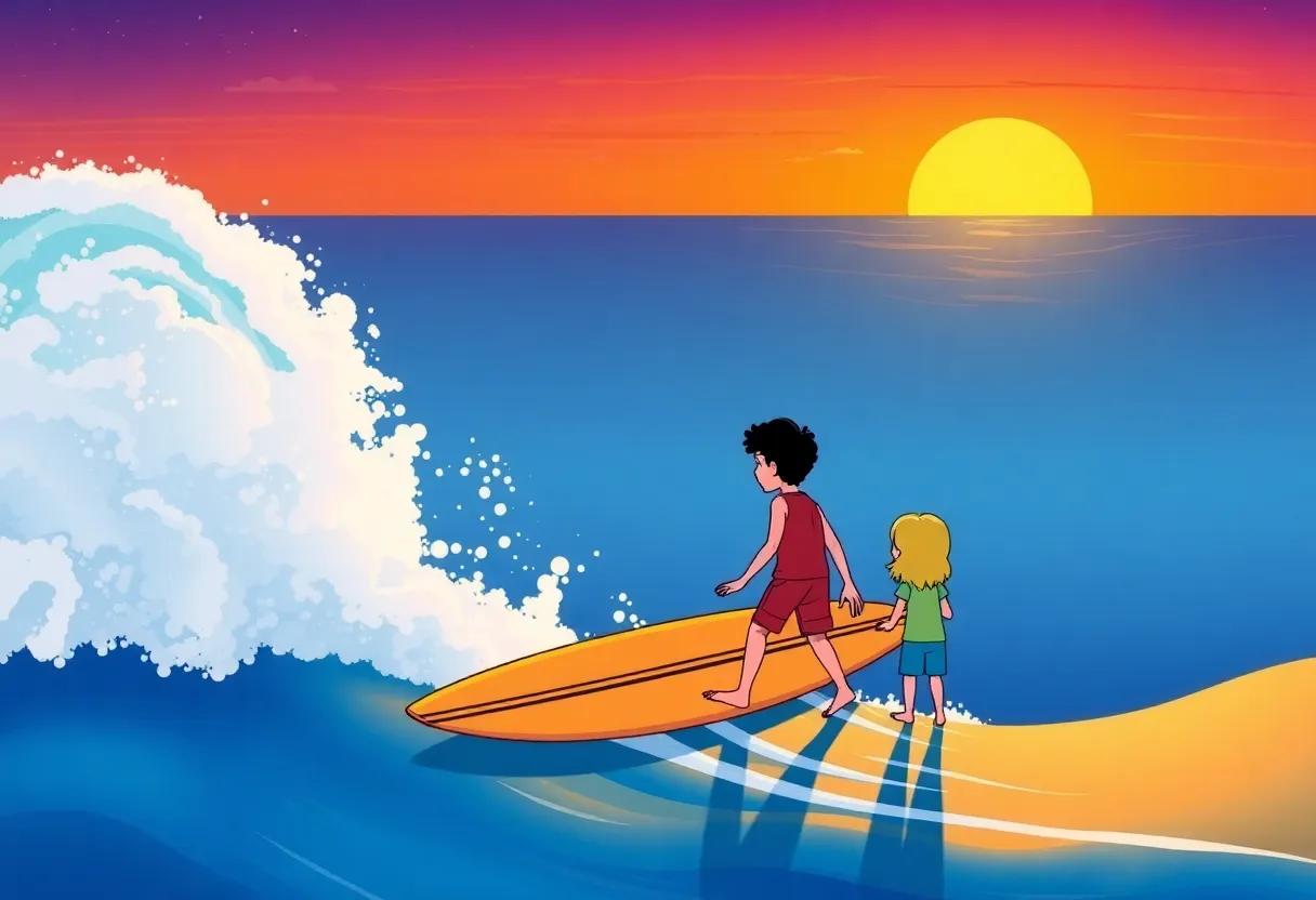 Reunion Under the Golden Sunset