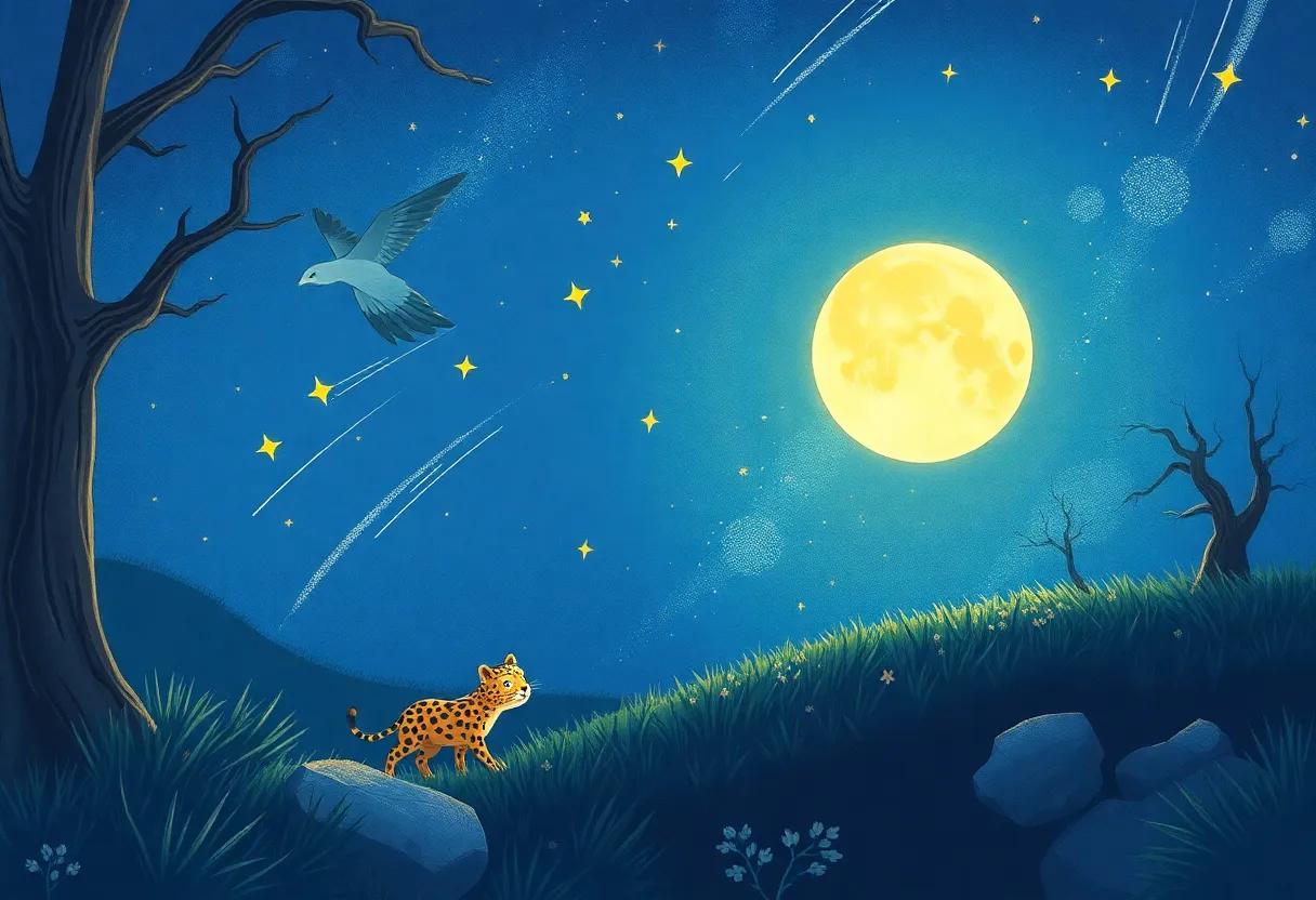 Chasing Shooting Stars Across the Velvet Night Sky