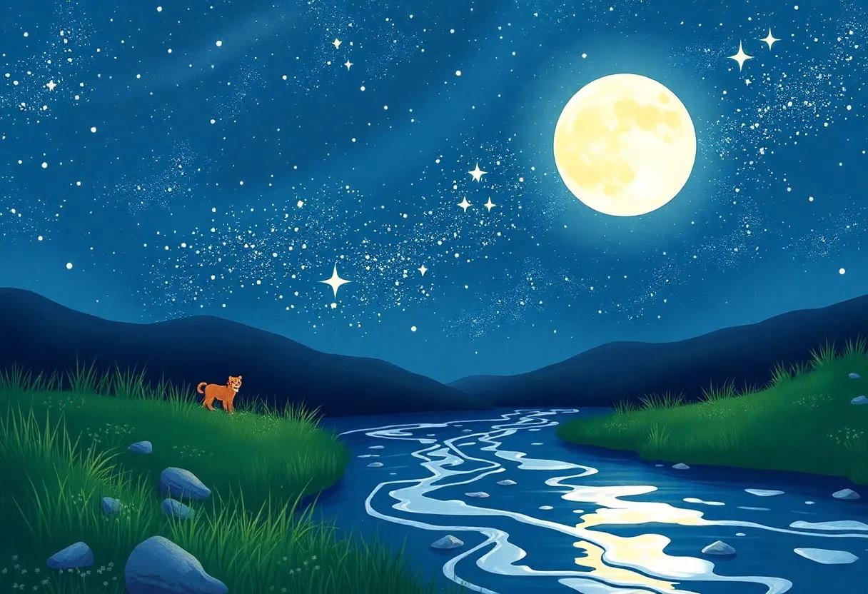 Gliding over the Silvery River Reflecting the Milky Way