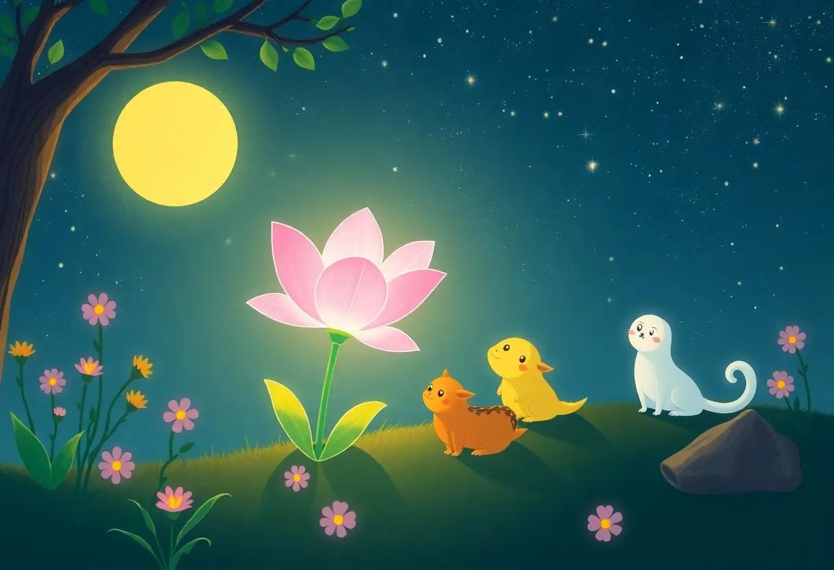 The Gentle Creatures Drawn to the Magical Flower