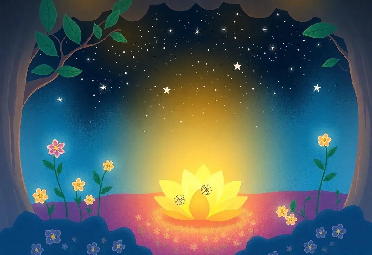 The Nighttime Garden Where Magic Comes to Life