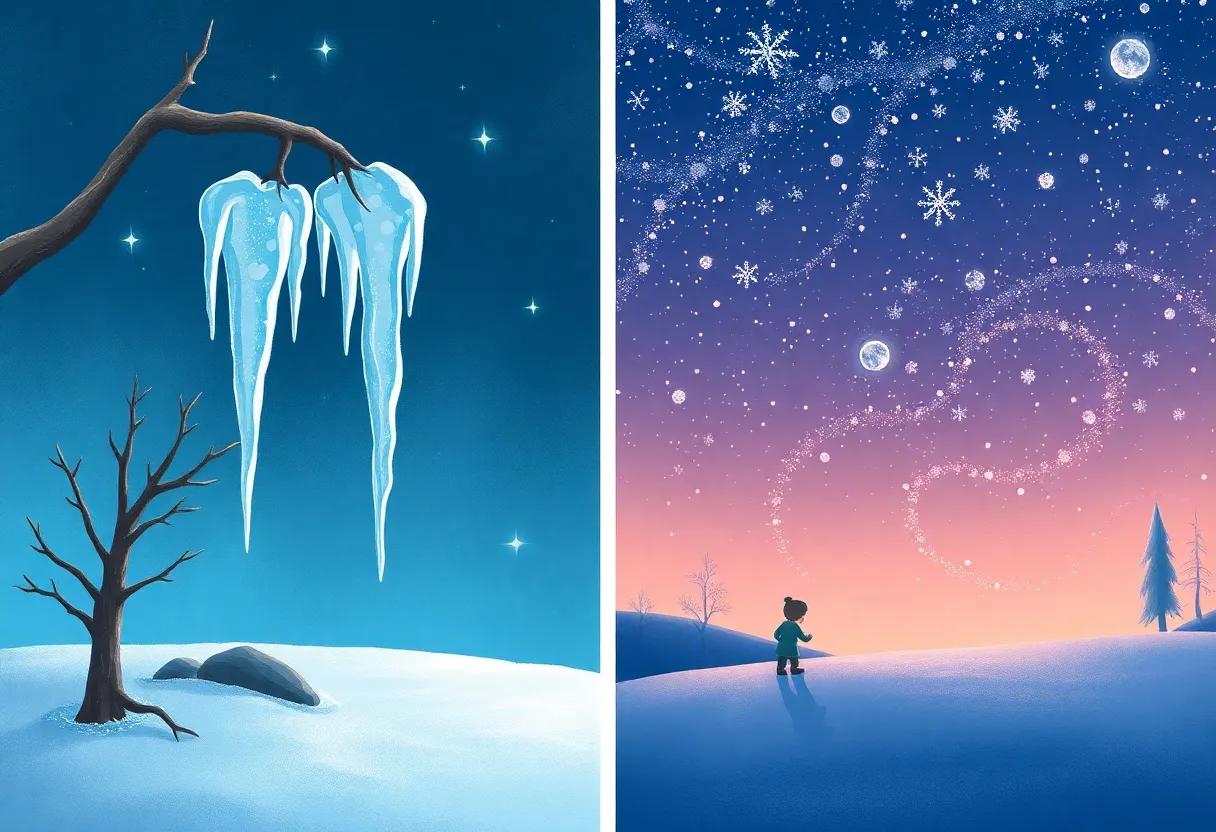Transformations Under the shimmering Night Sky