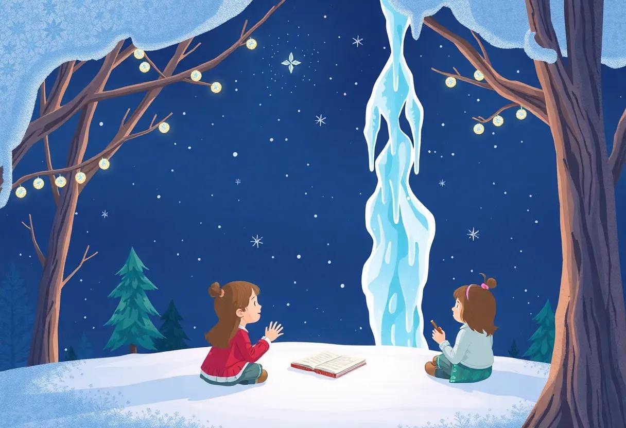 Friends Gather Around to Read Enchanted Nighttime Messages