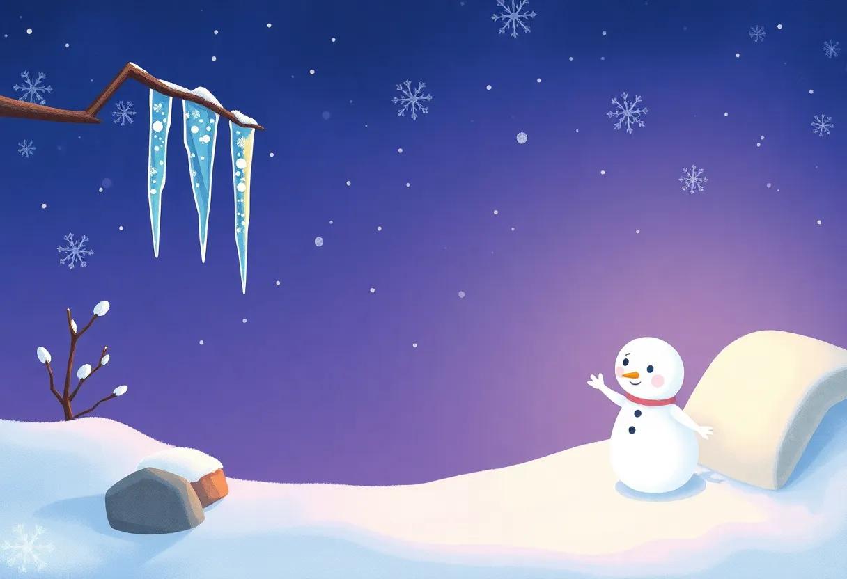 A ‌Friendly Snowflake teaches the Icicle to Spell