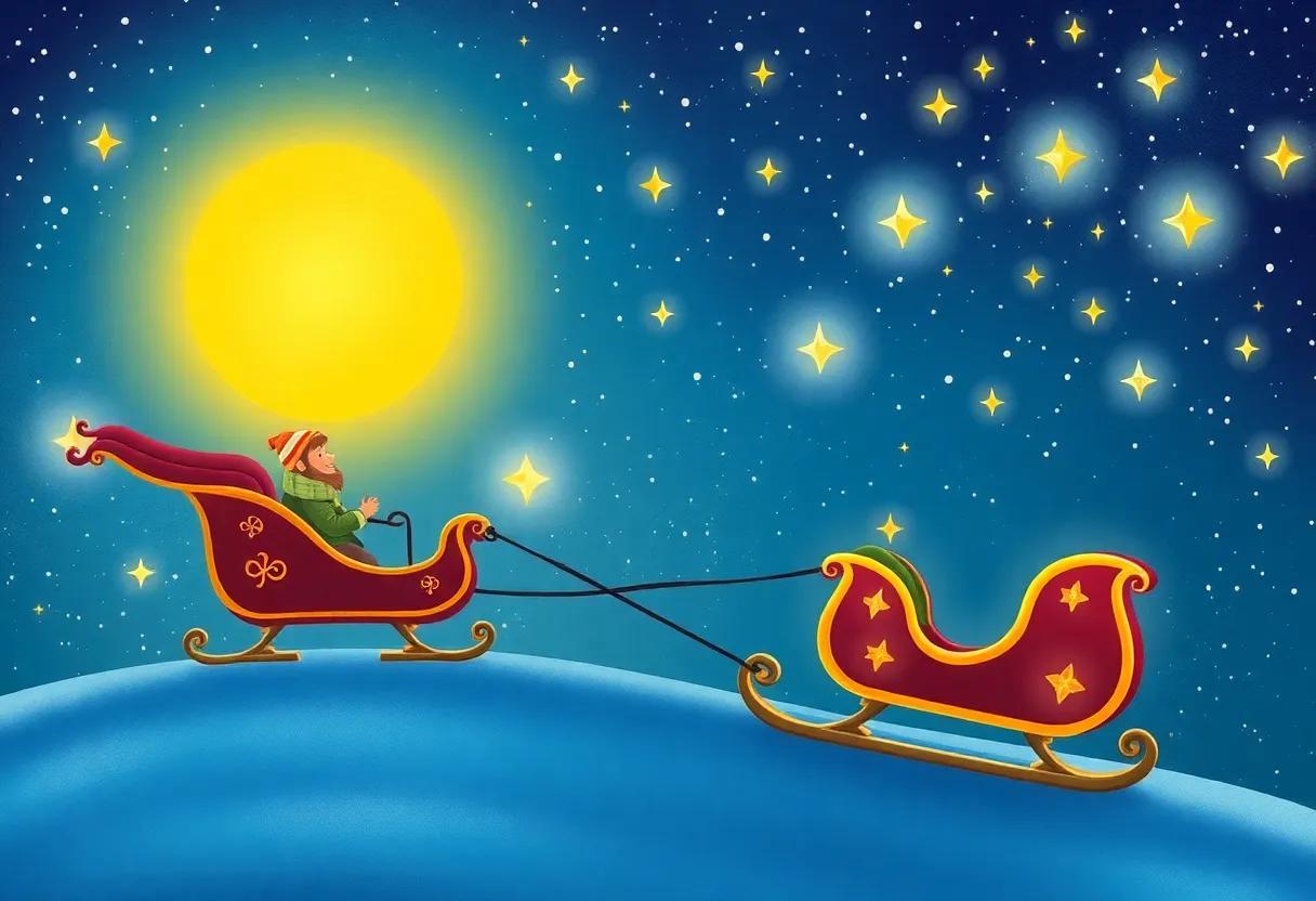 Glimmering Stars Guiding the Night Sky