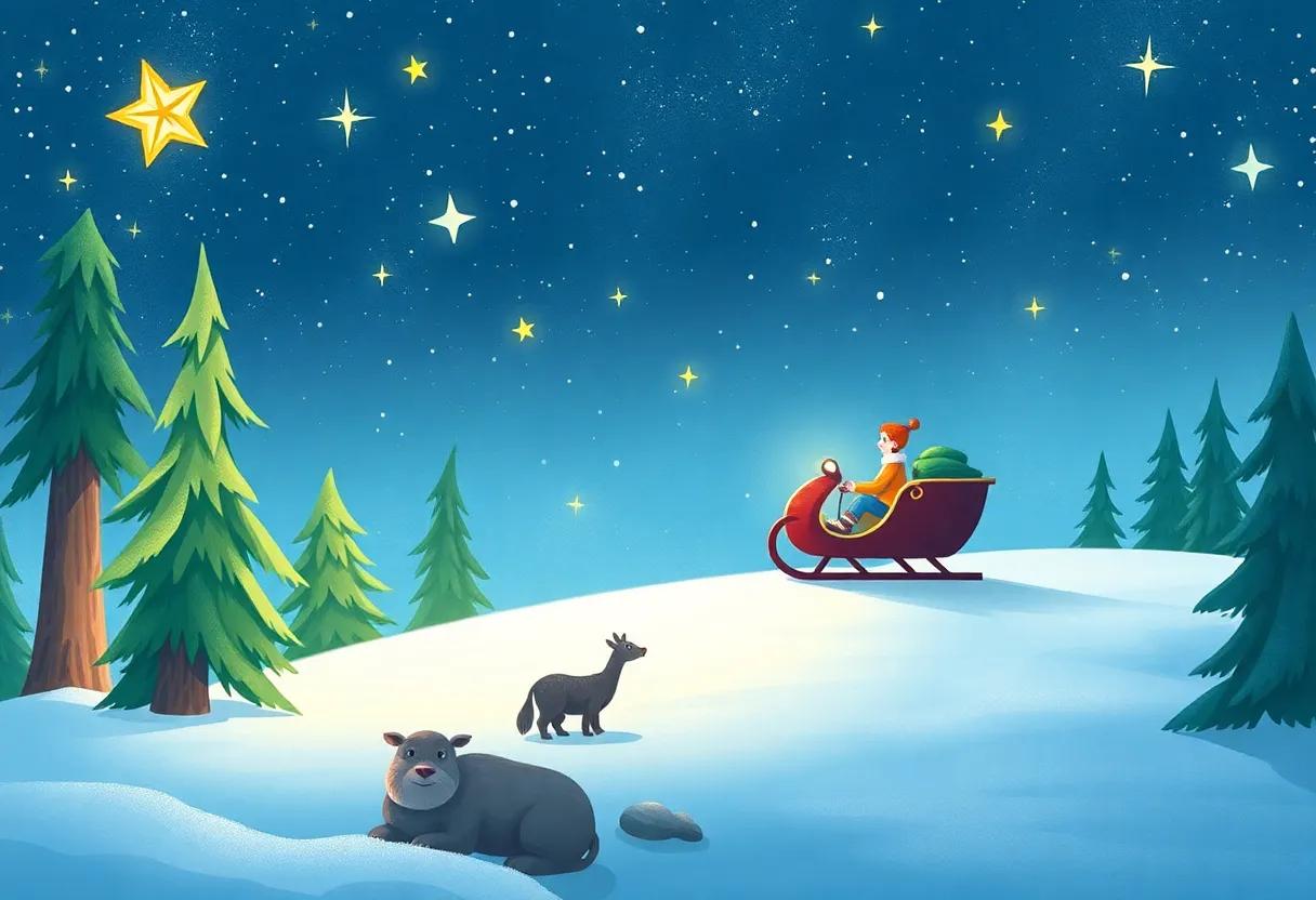 Whispering Forest Spirits Along the Frosty Path