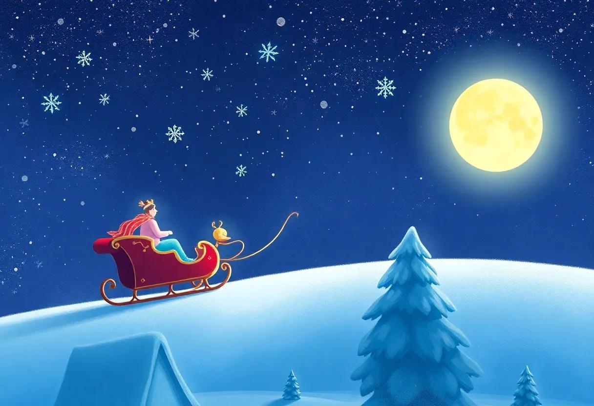 Sparkling Snowflakes ⁢Dancing in Moonlight