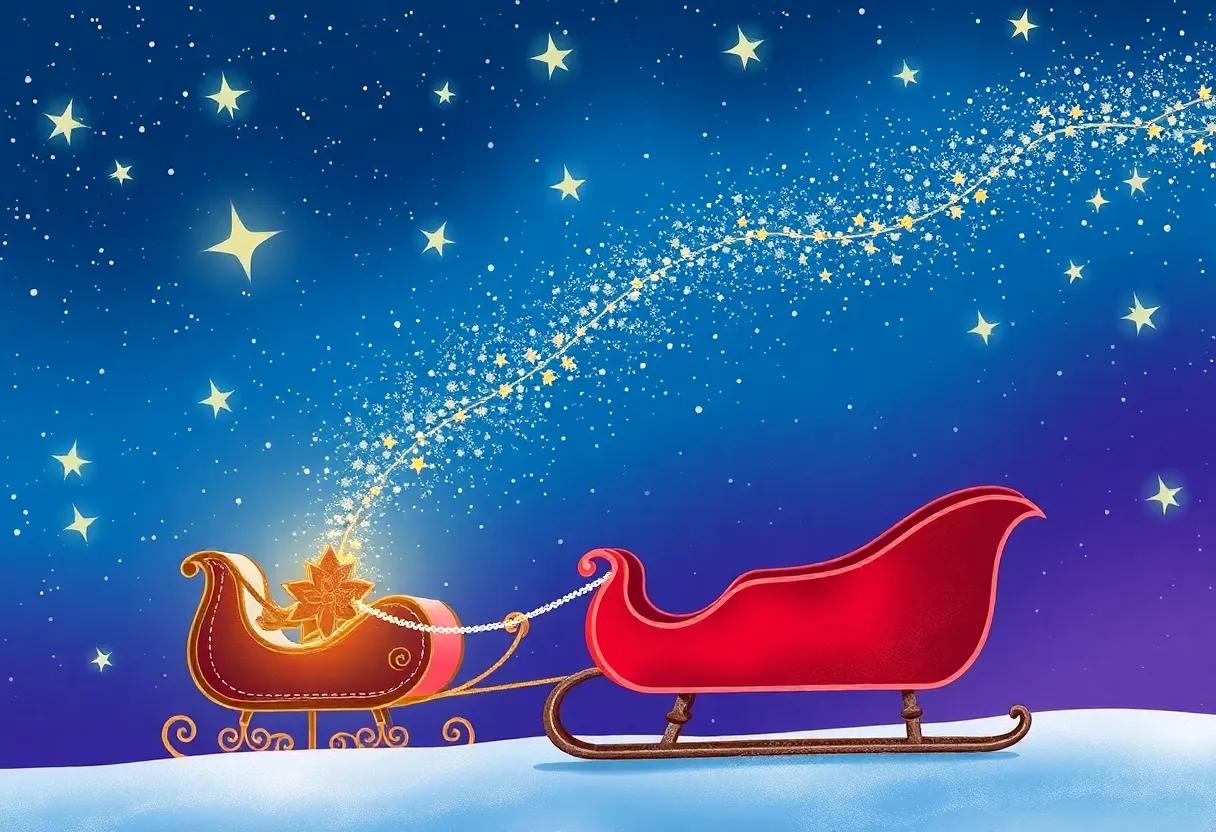 The Sleigh's Glittering Trail of Stardust
