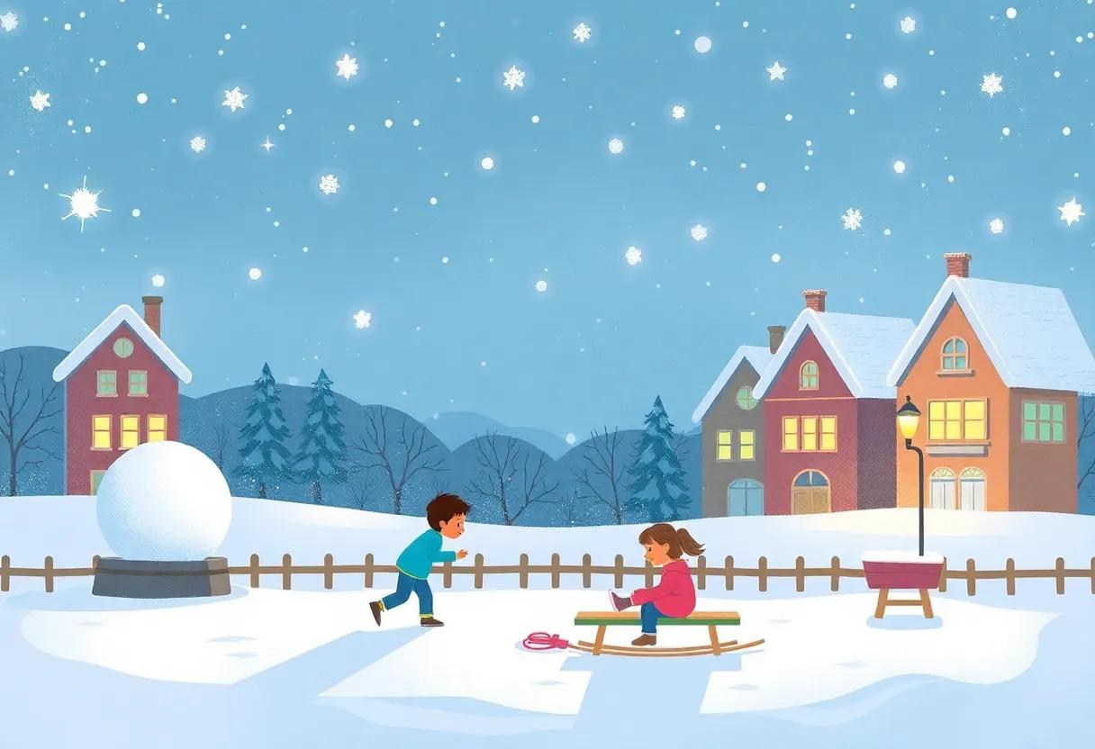 A Blanket of Snow Turns Into a playground