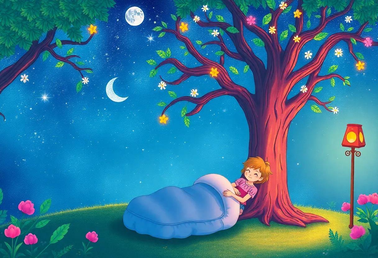 Preparing for Bed Beneath the Enchanted Canopy
