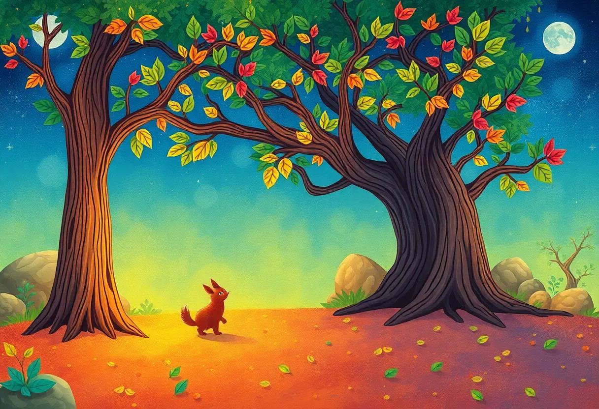 Whispers of the Forest Creatures Around the Shifting Leaves