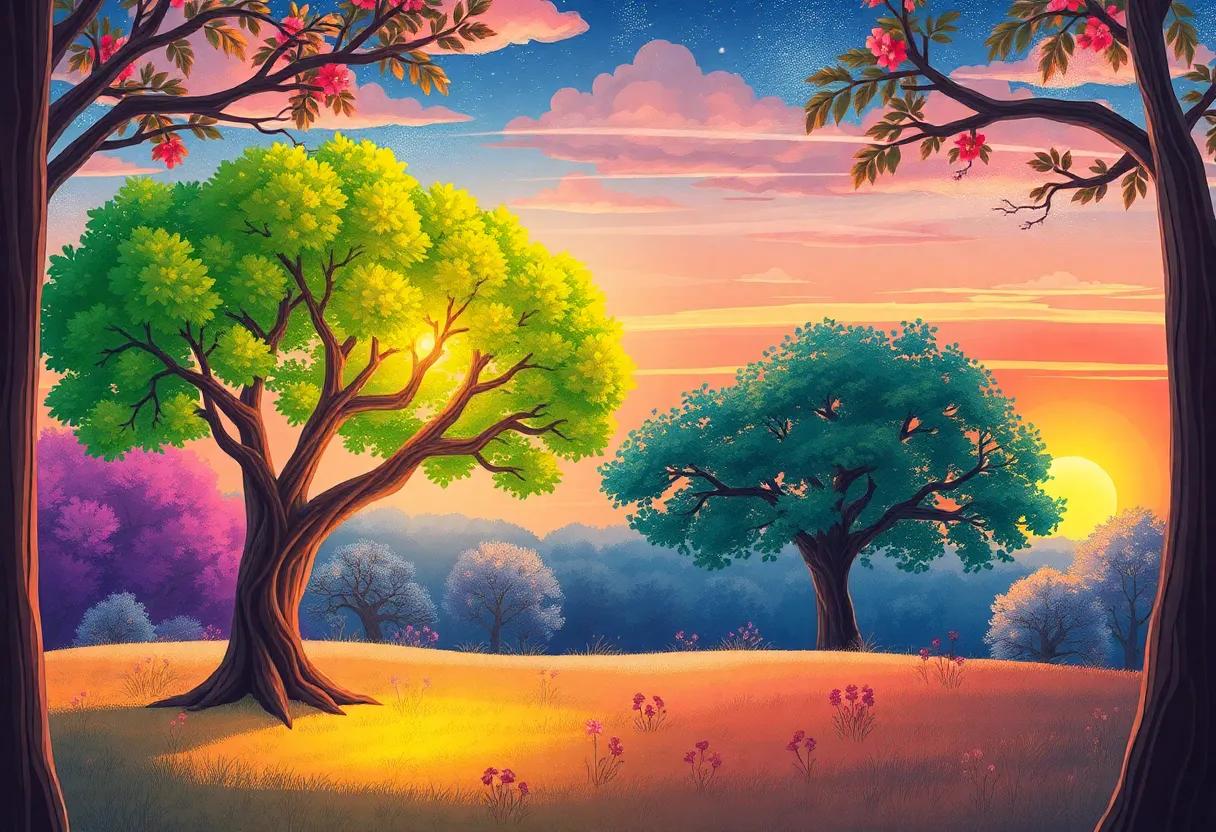 The Magical Colors That Dance with the Setting Sun