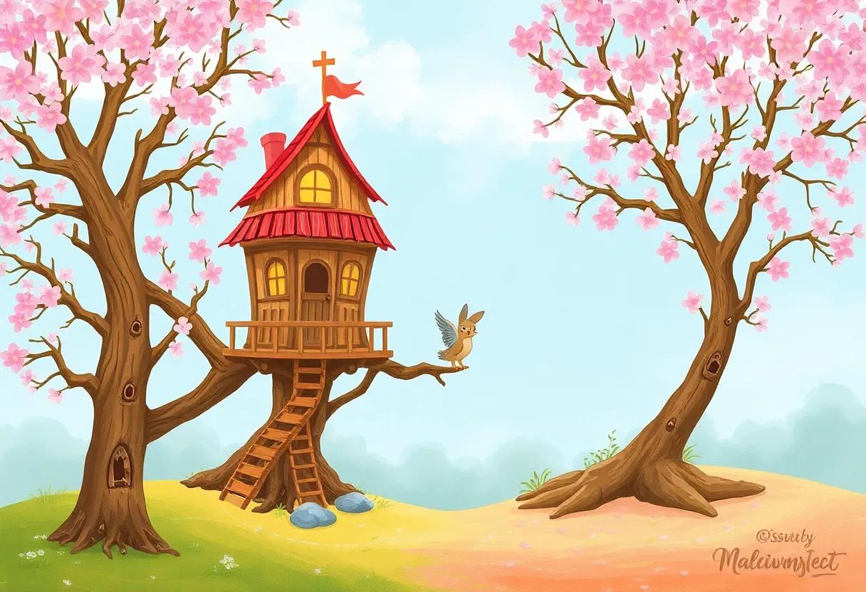 The Magical Treehouse Revealed⁢ Amidst Blossoming Spring