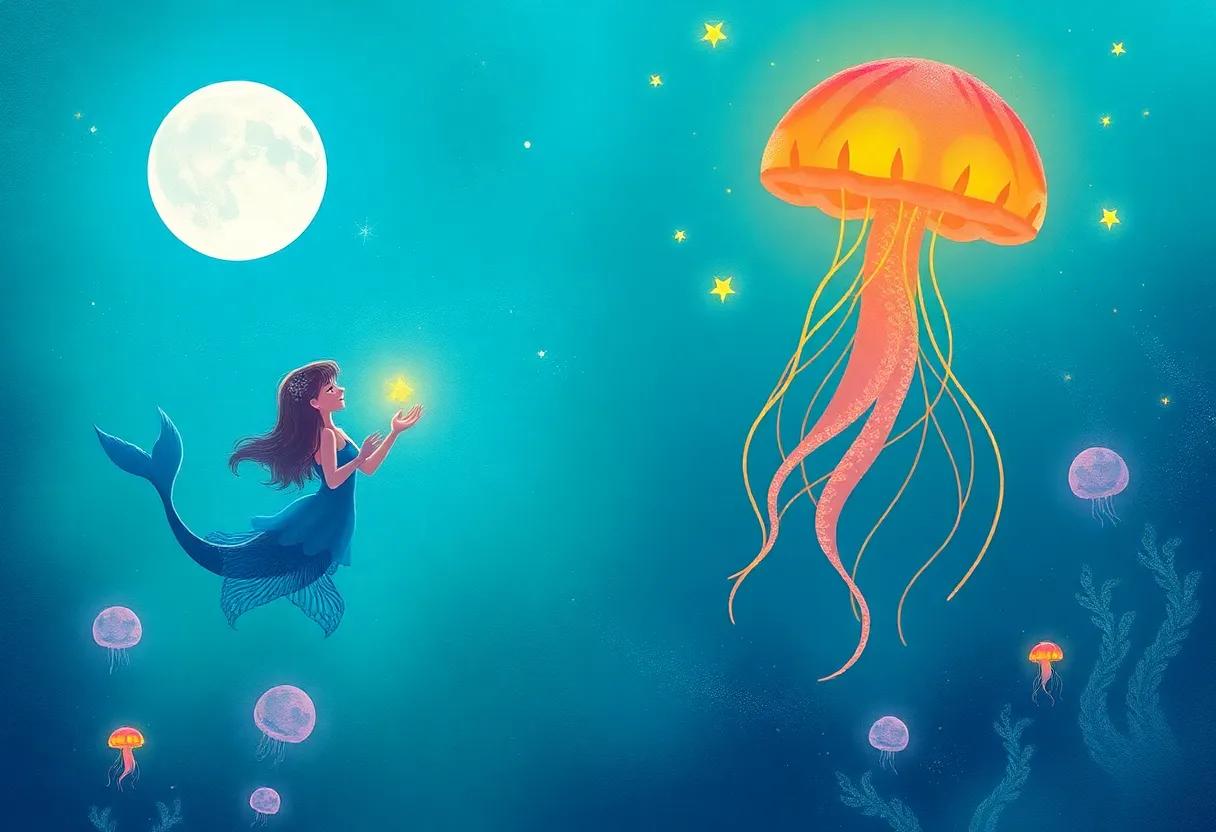 Firefly Jellyfish Illuminating the Twilight Tide