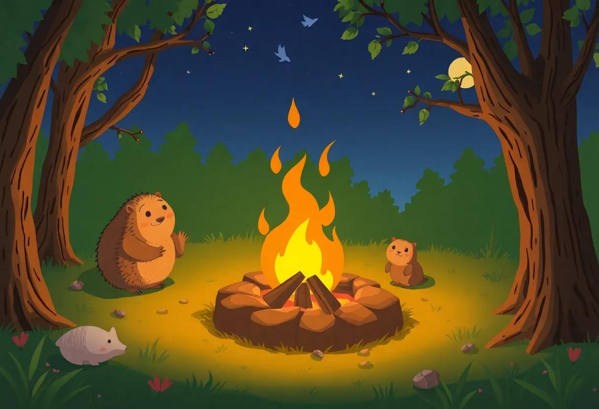 Gathering Forest Friends Around the Glowing bonfire