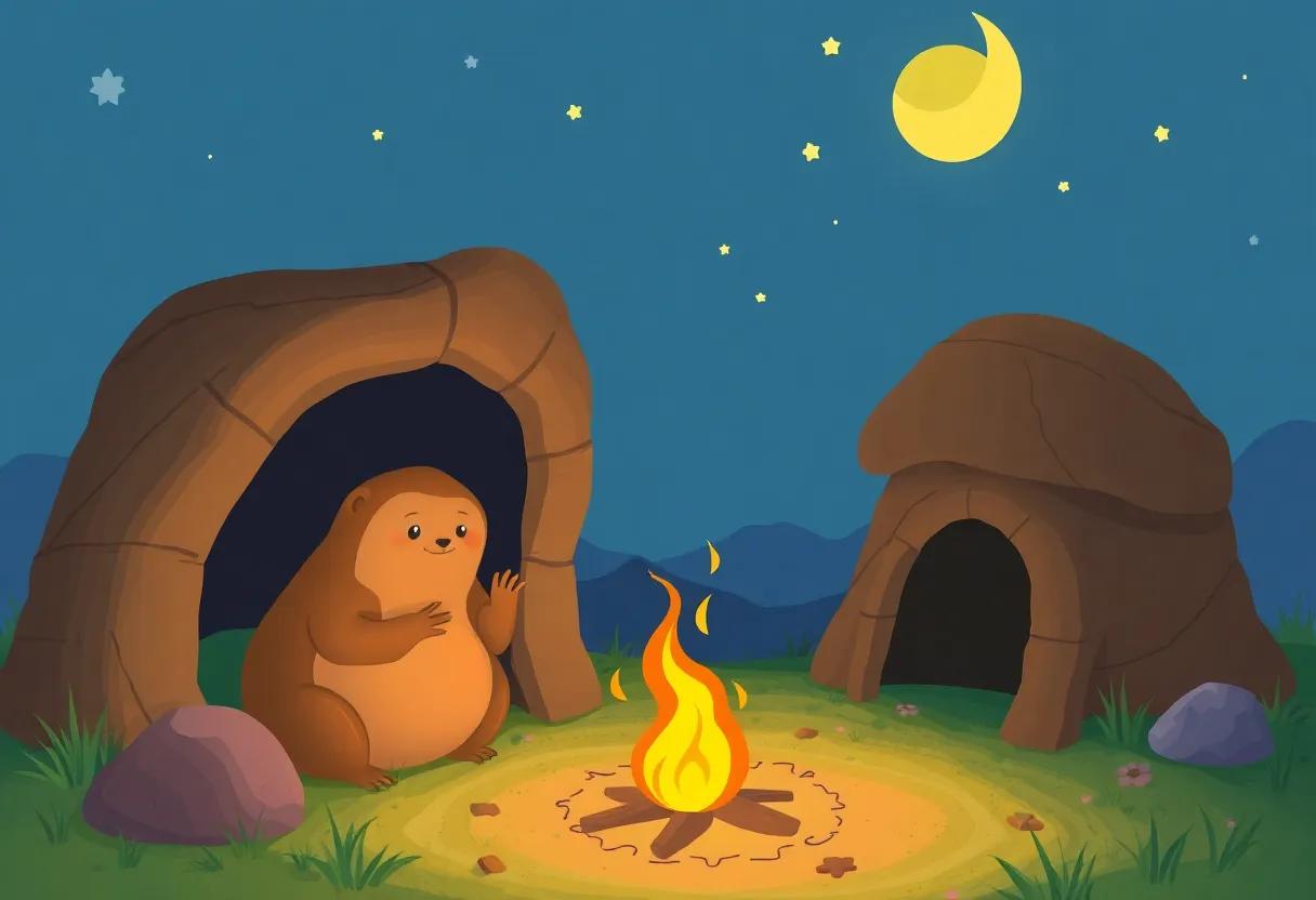 Monty Mole Prepares the Enchanted Burrow for ‍the Night