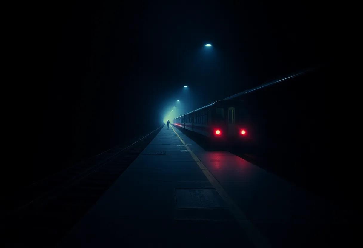 Riding the Shadows captures the haunting atmosphere and relentless pace that define Martin Amis's Night train journey