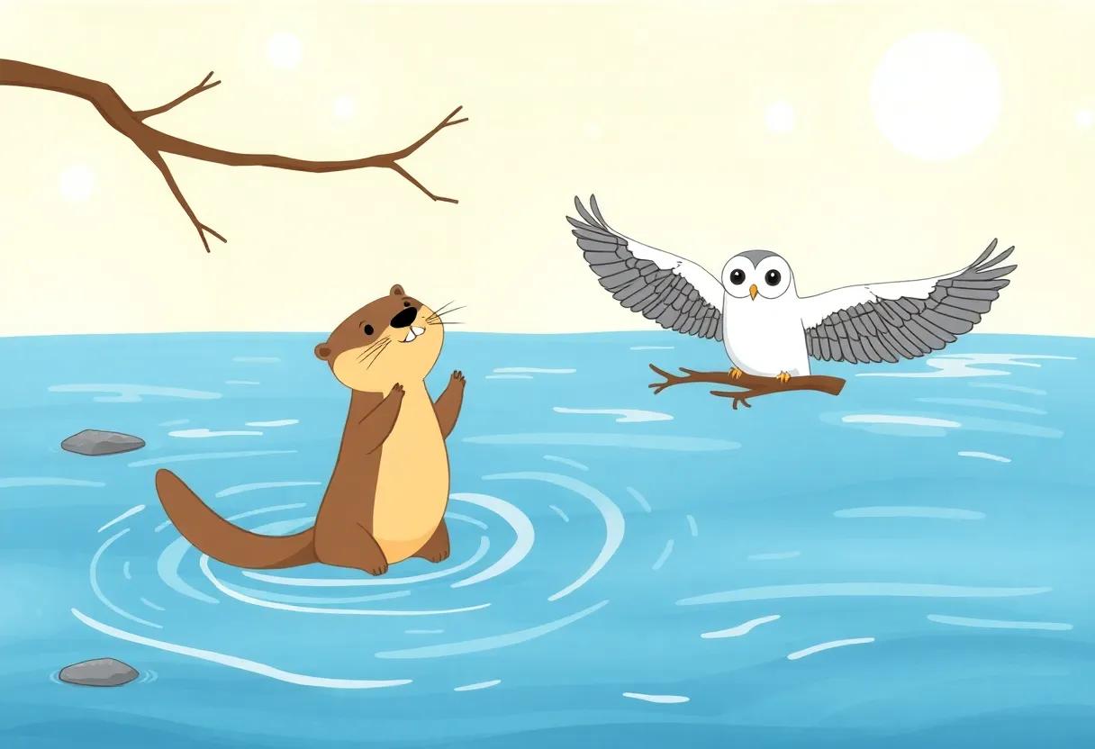 The Calm Dance of Owls Above the Water