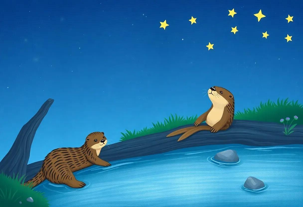 Resting on soft Riverbanks as Stars Twinkle