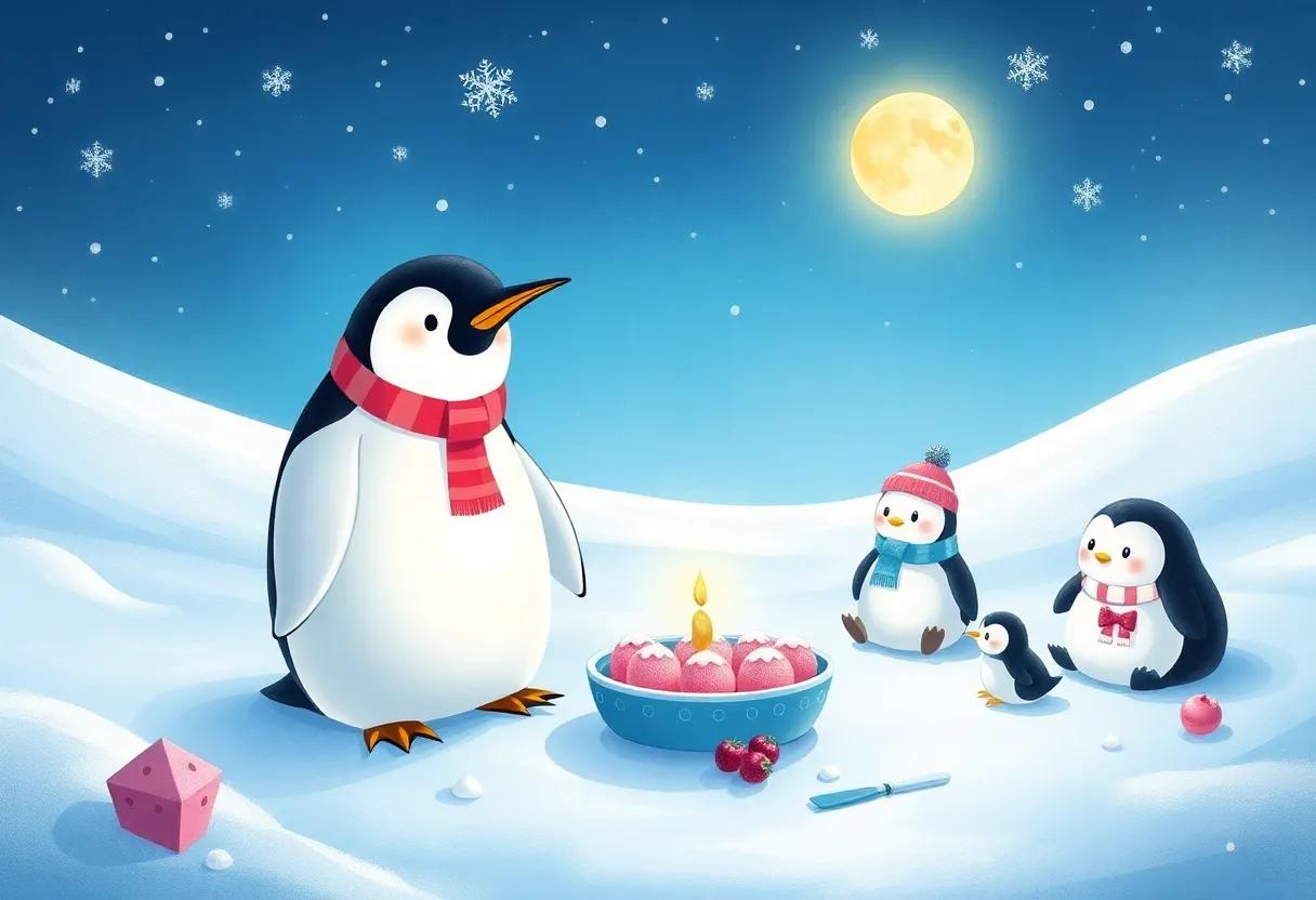 Delightful Treats and Sweet Snowberry Feasts Under starlit Skies