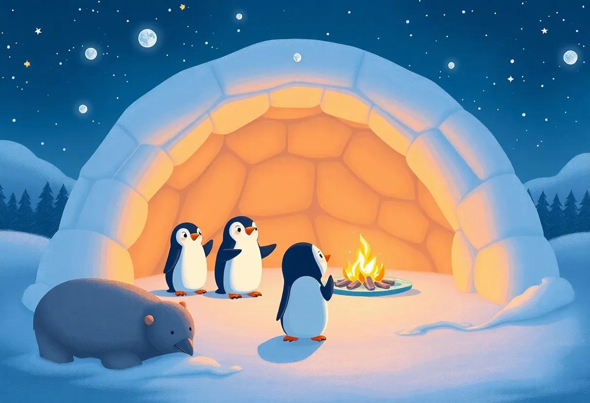 The Sparkling Igloo Lights up the Arctic Night