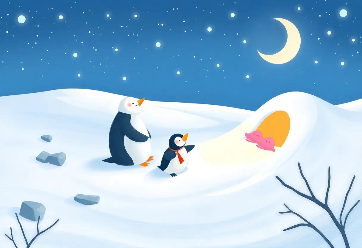 Preparing for a Peaceful Sleep in the Snowy wilderness