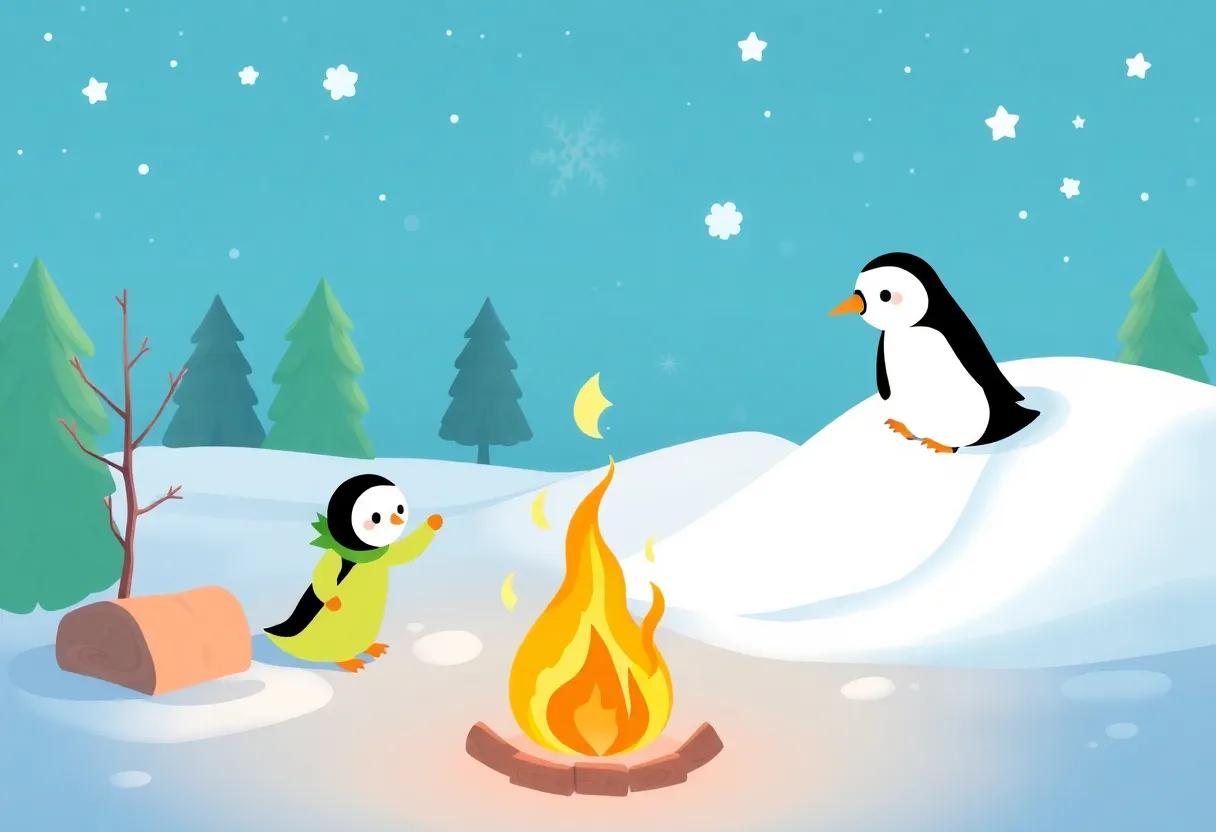 Sharing Hot Cocoa and Stories Around the Glowing Fire