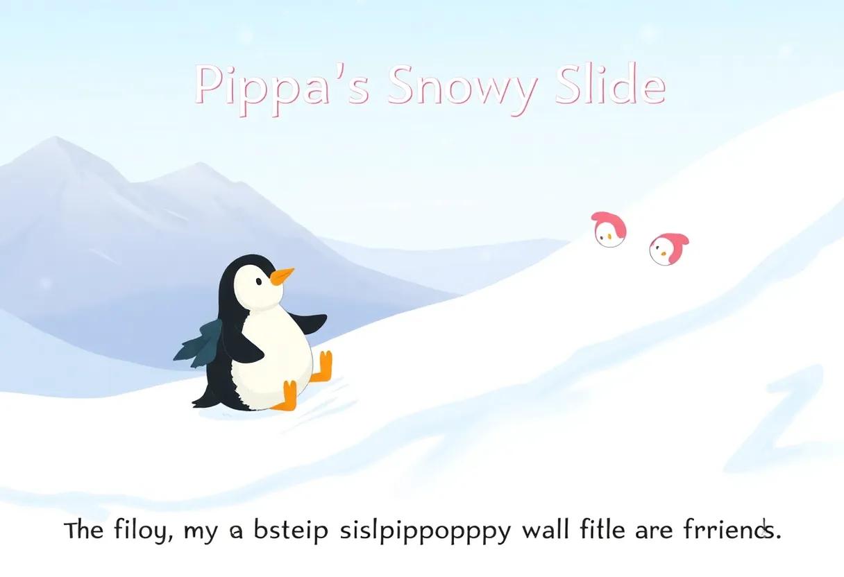 Sliding Down the Slippery Snowy Hill with Friends