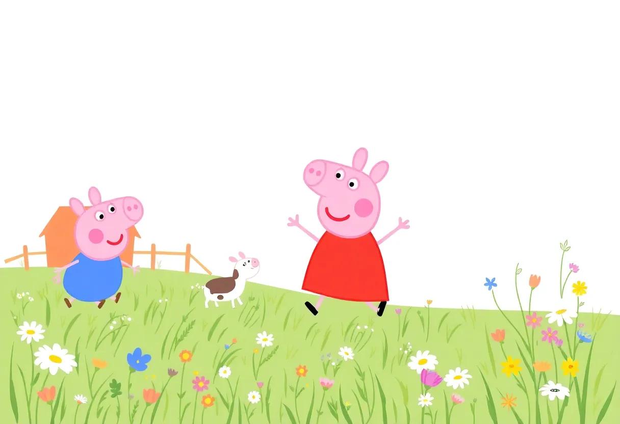 The Joyful Race Across ​Dewy Grass⁣ and Wildflowers