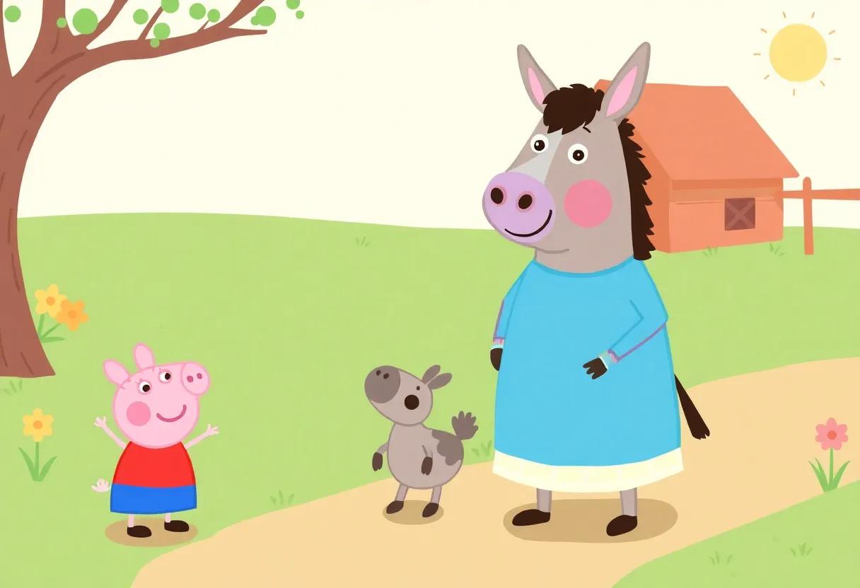 Riding ‌the Friendly Farmyard Donkey