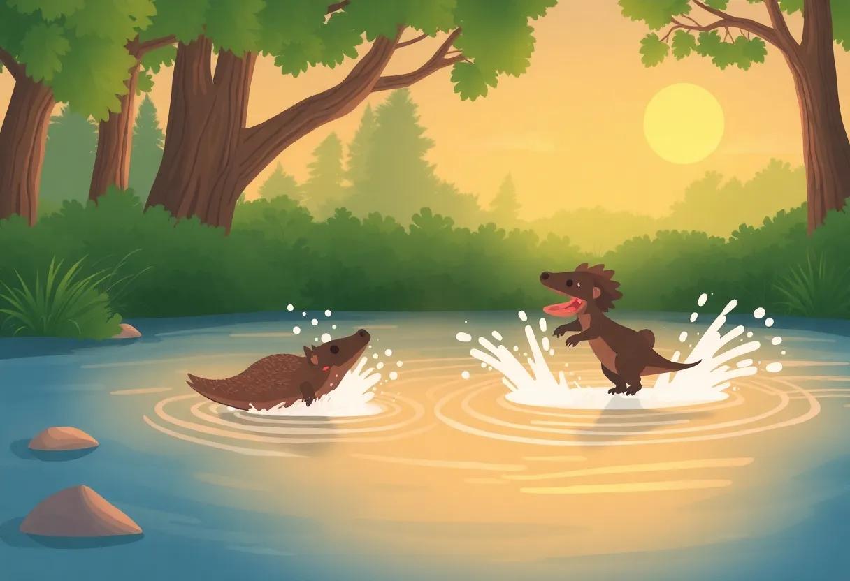 A Splashy Game of Sunset Tag