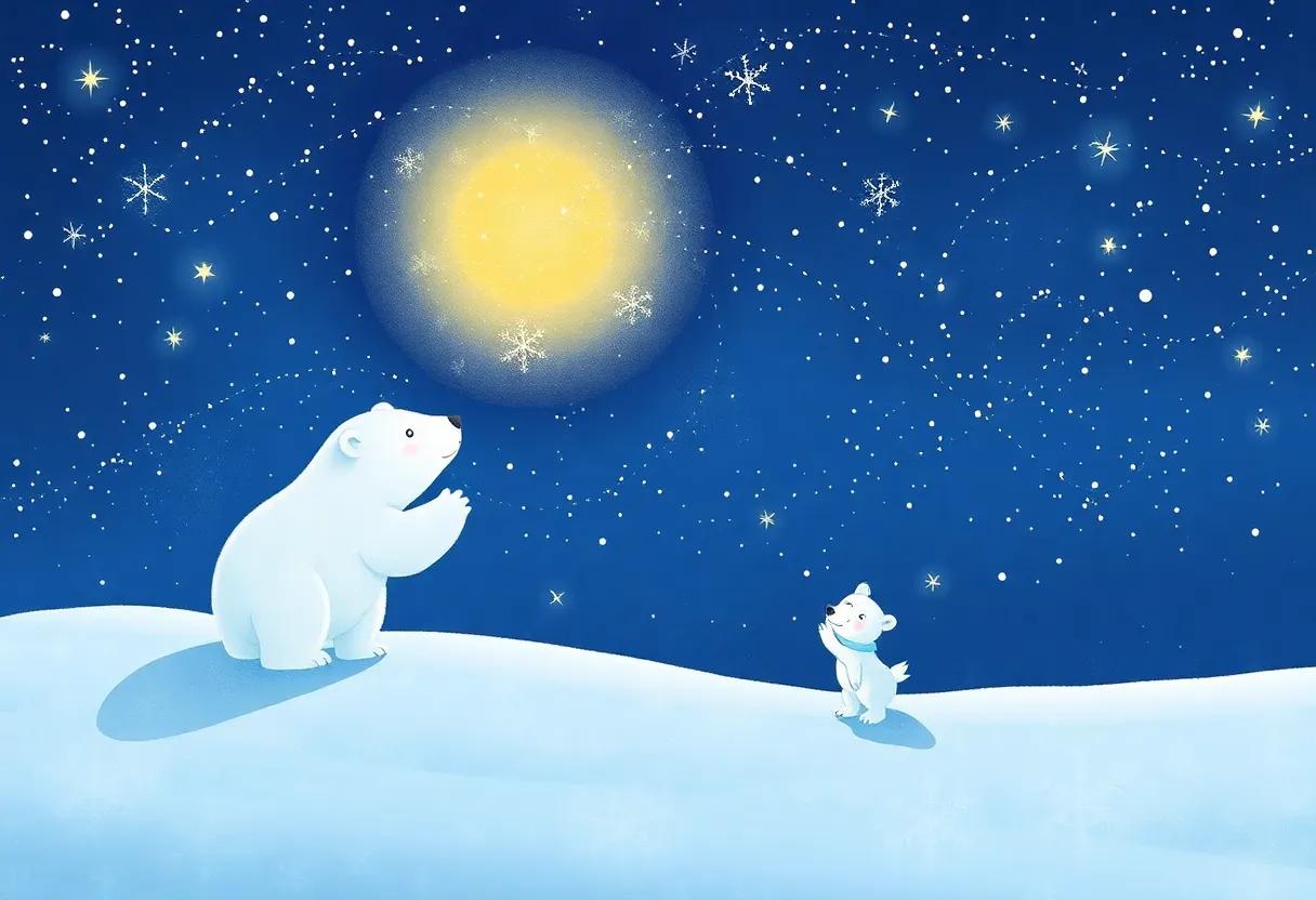 Meeting the Wise Arctic Owl by the Frozen Lake