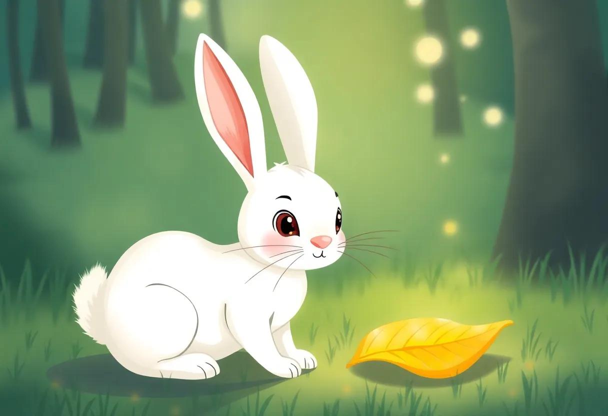 The Rabbit's Wide Eyes Reflecting Magical Wonders